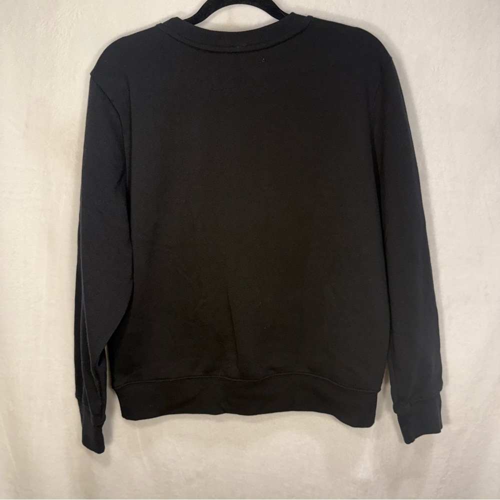The Sweatshirt Project Black Floral Line Art Embroidered Crewneck Sweatshirt M - Picture 4 of 7